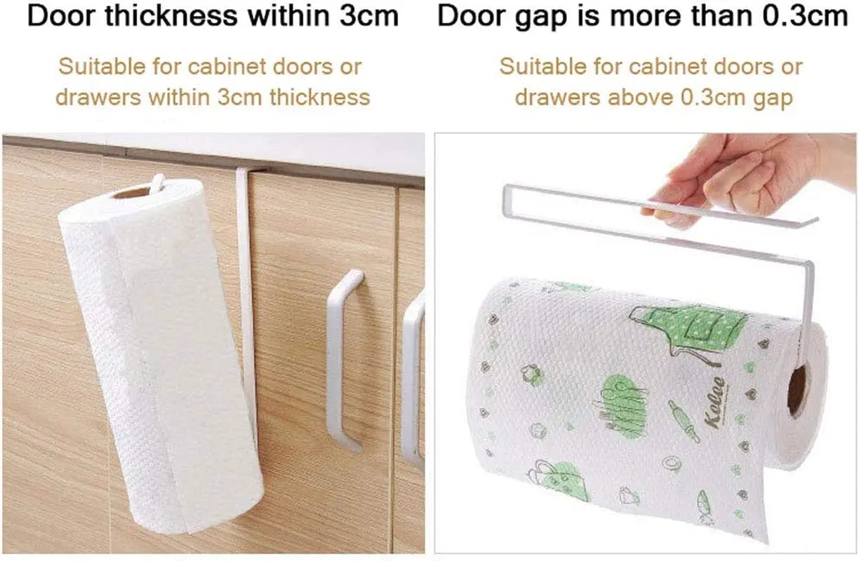 2 Pack Paper Roll Holder, Paper Towel Roll Holder Dispenser Napkins Storage Rack,Kitchen Toilte Organization Storage